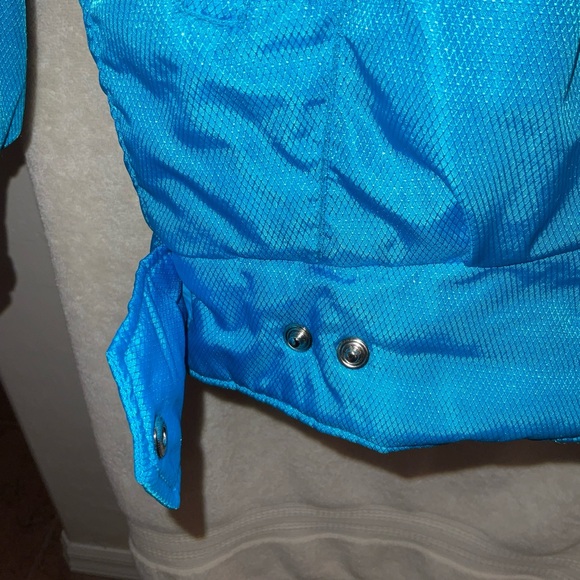 NILS Vintage Ski Jacket Ladies Fitted Coat Gorgeous Turquoise Size 12 Full Zip - Picture 8 of 16